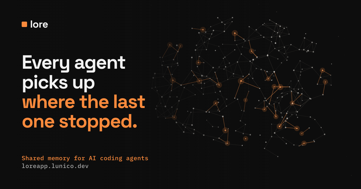 lore · long-term memory for all your projects and AI agents
